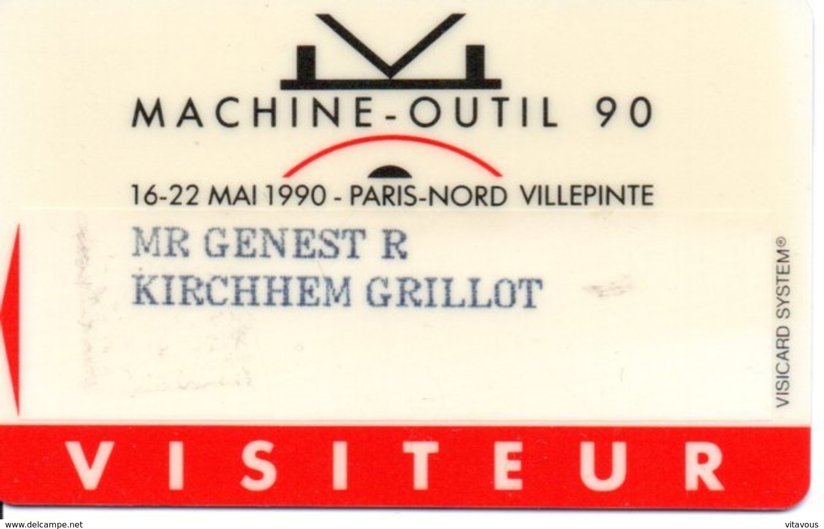 Carte Salon  Magnétique 1990  - Machine-outil Card Karte (G192) - Cartes De Salon Et Démonstration