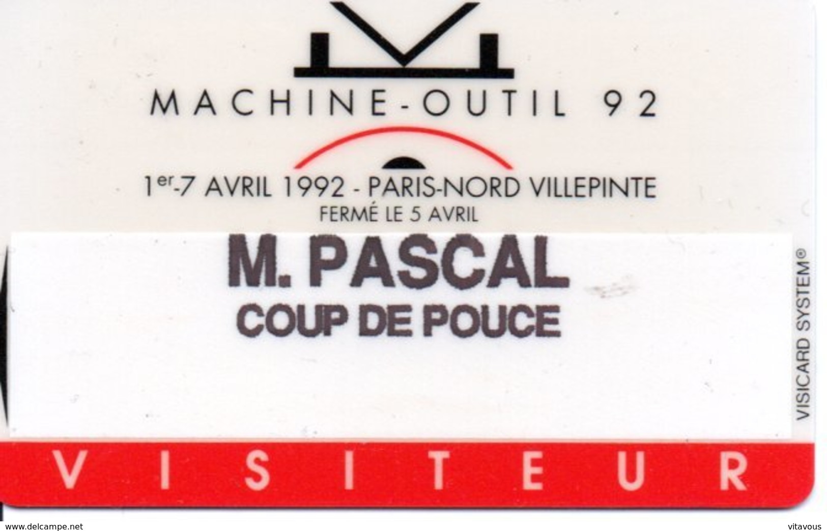 Carte Salon  Magnétique 1992  - Machine-outil Card Karte (G193) - Cartes De Salon Et Démonstration