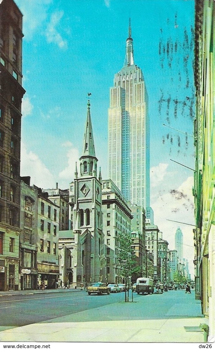 New York City, Fifth Avenue - The Empire State Building - Marble Collegiate Church - Manhattan