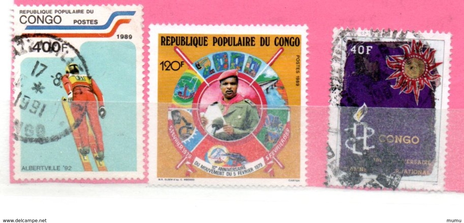 CONGO OB N0 866 + 816 + 842 - Oblitérés