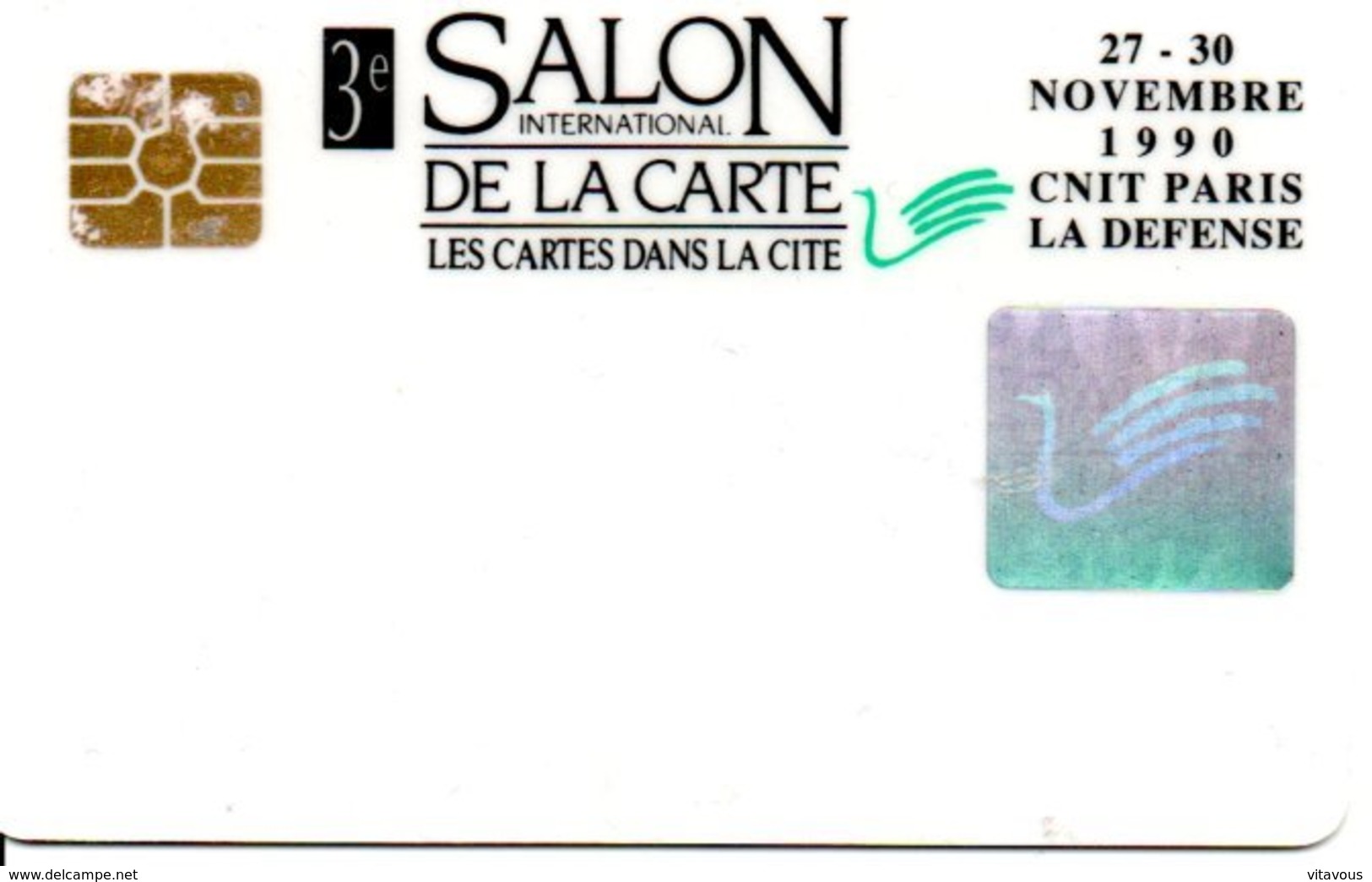 Carte Spécimen - Salon International De La Carte Blanche 1990 Card Karte (G 200) TBE - Exhibition Cards