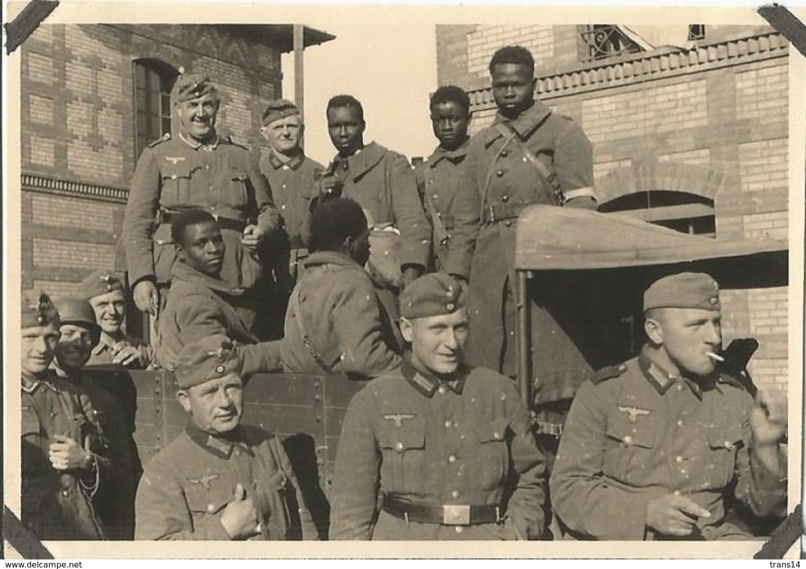 Orig Photo All WW2 : Prisonniers Coloniaux , Tirailleurs Africains . SANNOIS 95 - 1939-45