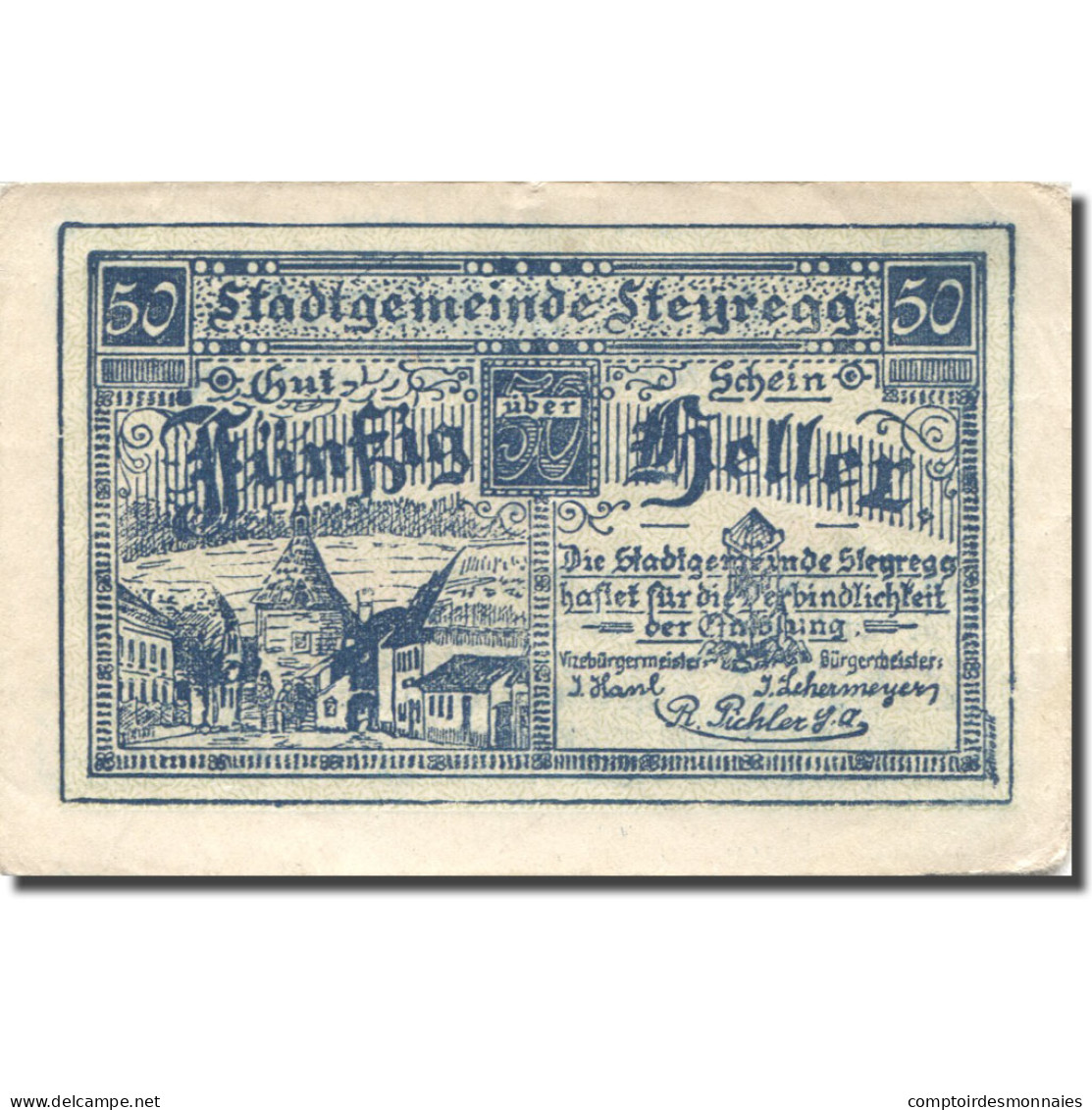 Billet, Autriche, Steyregg, 50 Heller, Village 1920-12-31, TTB+ Mehl:FS 1036Ia - Autriche