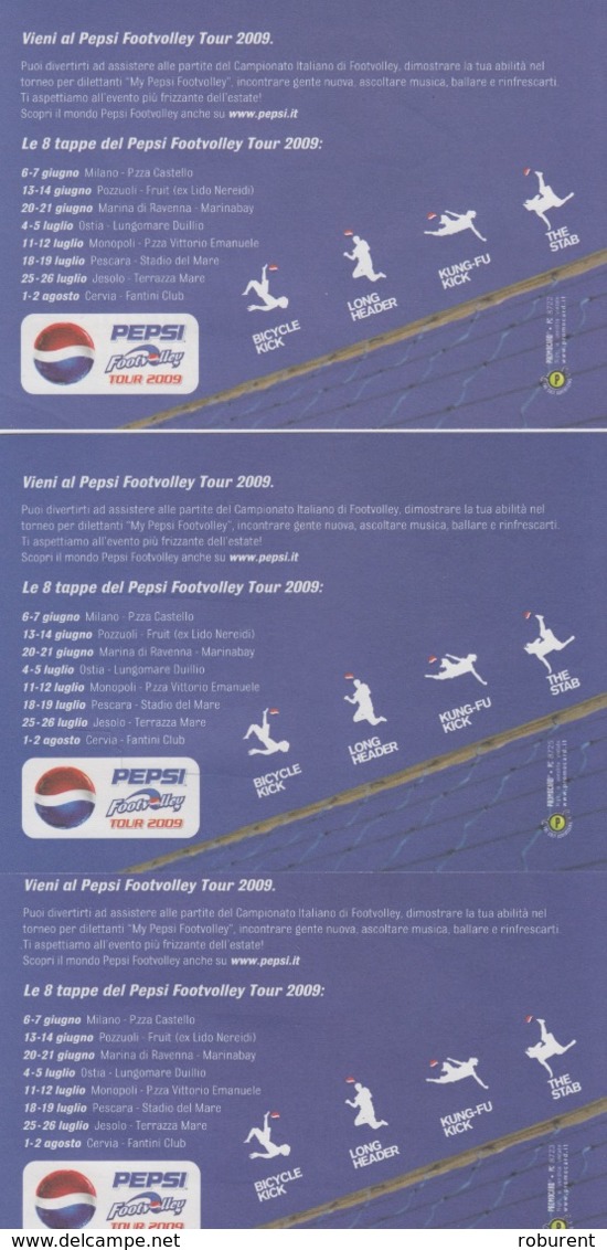 PUBBLICITA'  ADVERTISING - 3 CARTOLINE PROMOCARD "PEPSI"  - N°8722-8723-8725 - Reclame