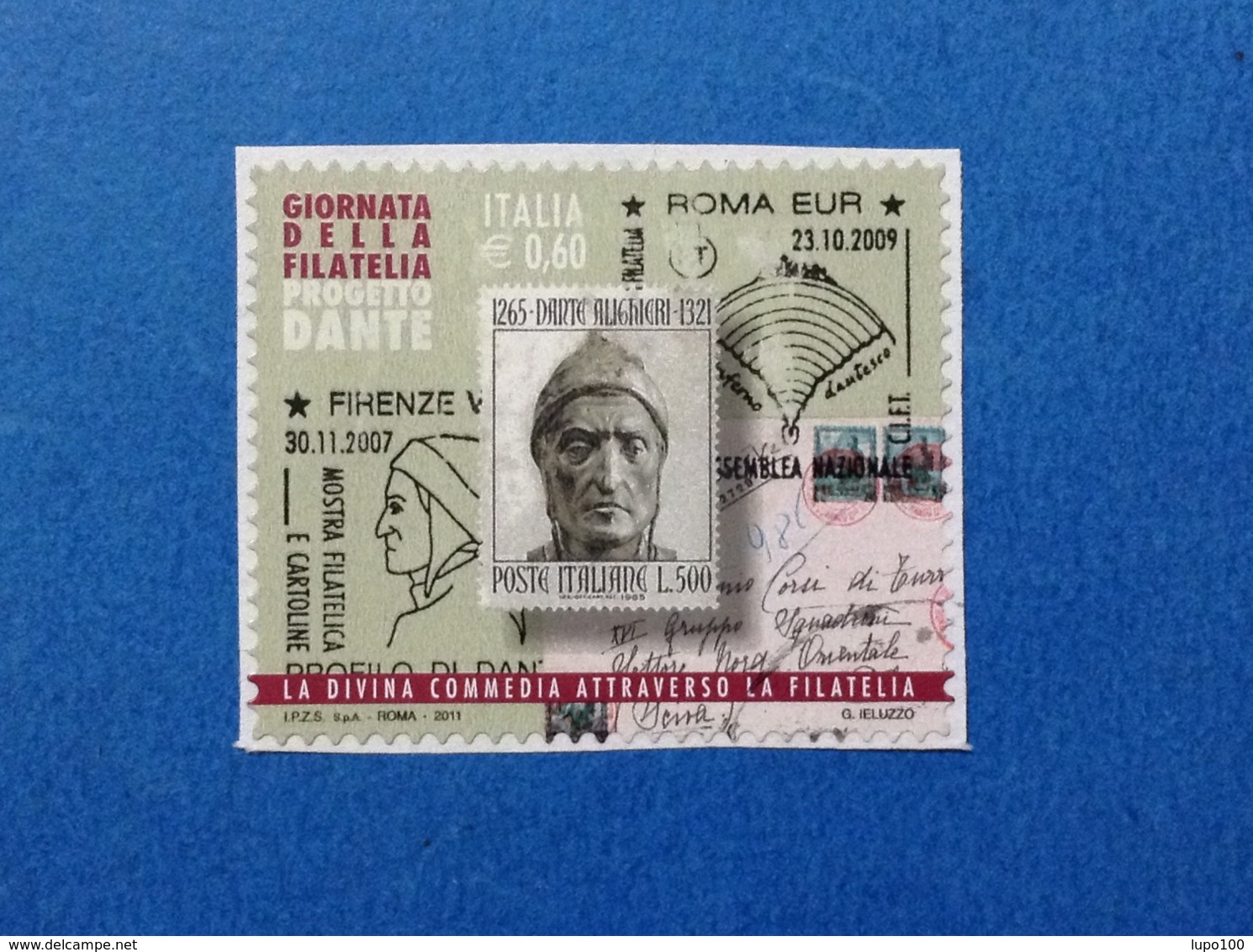 2011 ITALIA FRANCOBOLLO USATO STAMP USED DANTE LA DIVINA COMMEDIA - 2011-20: Usati