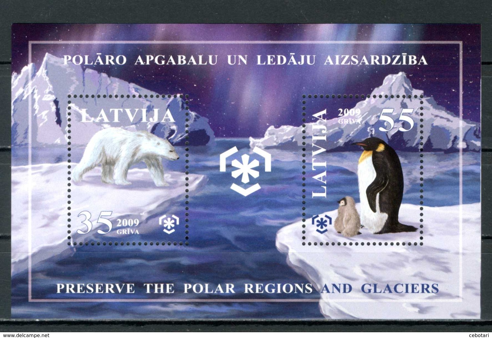 LETTONIA / LATVIJA 2009** - Anno Polare Internazionale - Block Di 2 Val. MNH, Come Da Scansione - Año Polar Internacional