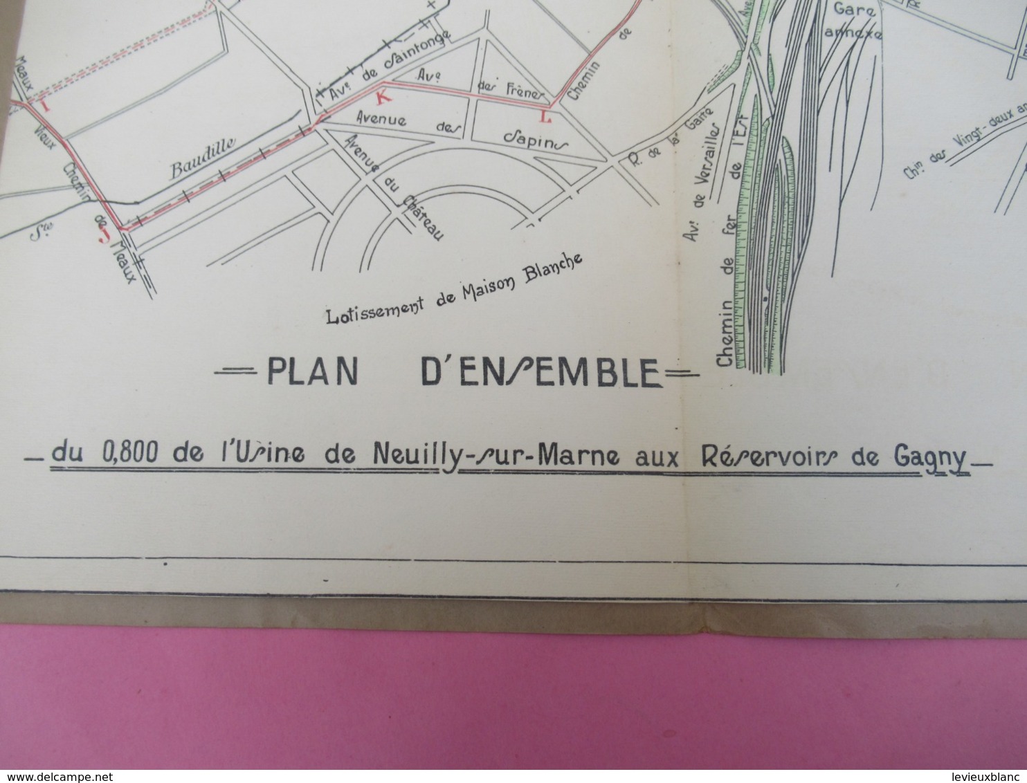 Compagnie Générale Des Eaux/ Projet De Conduite De Noisy Le Grand -Noisy Sur Marne à Gagny/vers 1930-1950       VPN237 - Travaux Publics