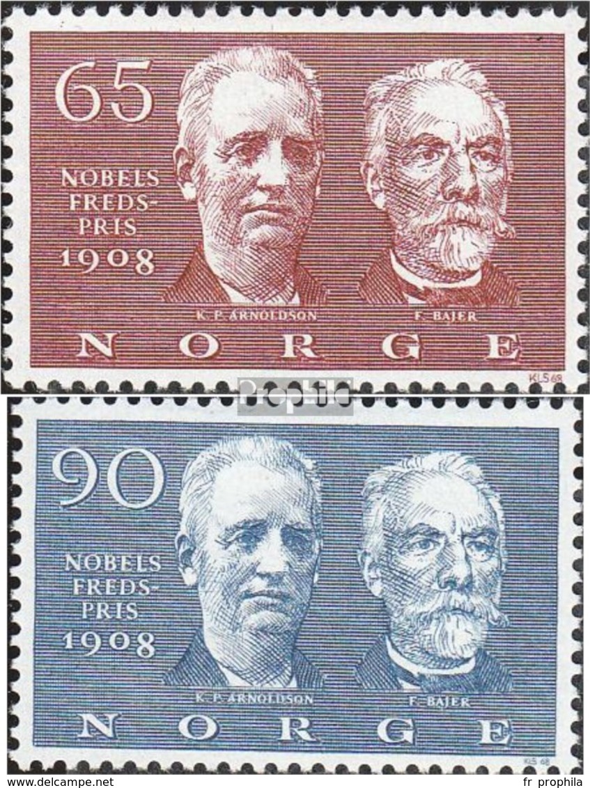 Norvège 576-577 (complète.Edition.) Oblitéré 1968 Prix Nobel De La Paix 1908 - Used Stamps