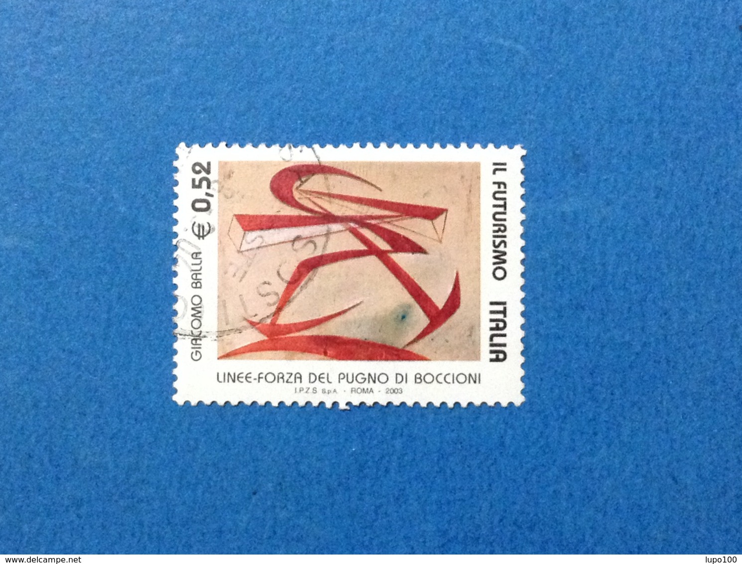 2003 ITALIA FRANCOBOLLO USATO STAMP USED FUTURISMO 0,52 - 2001-10: Usati