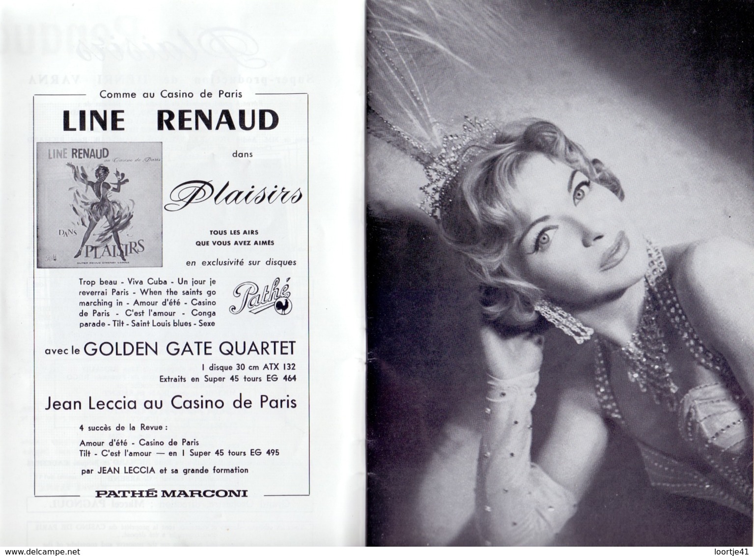 Programma Programme - Casino De Paris - Line Renaud - Illustr Prenot - Programmes