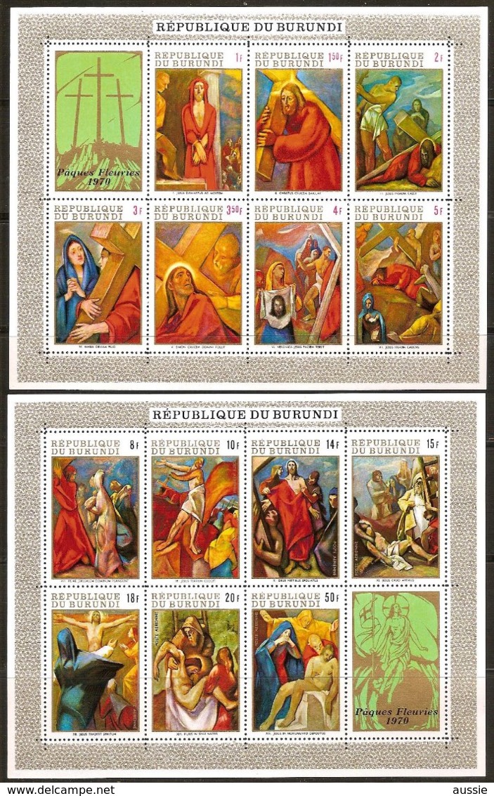 Burundi 1970 OBCn° Bloc 37-38 *** MNH Cote 6,00 € Pâques Pasen Easter - Neufs