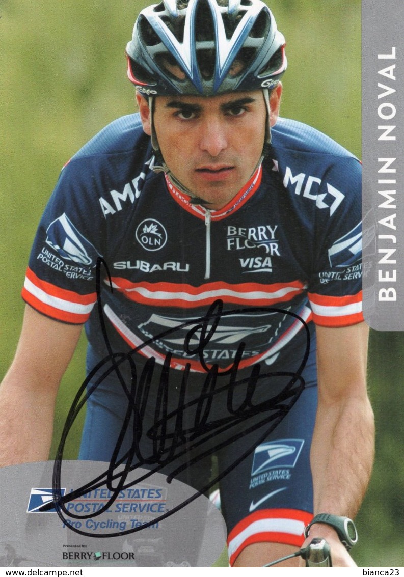 6992 CP Cyclisme Benjamin Noval Dédicacée  " Carte Grand Format " - Cyclisme