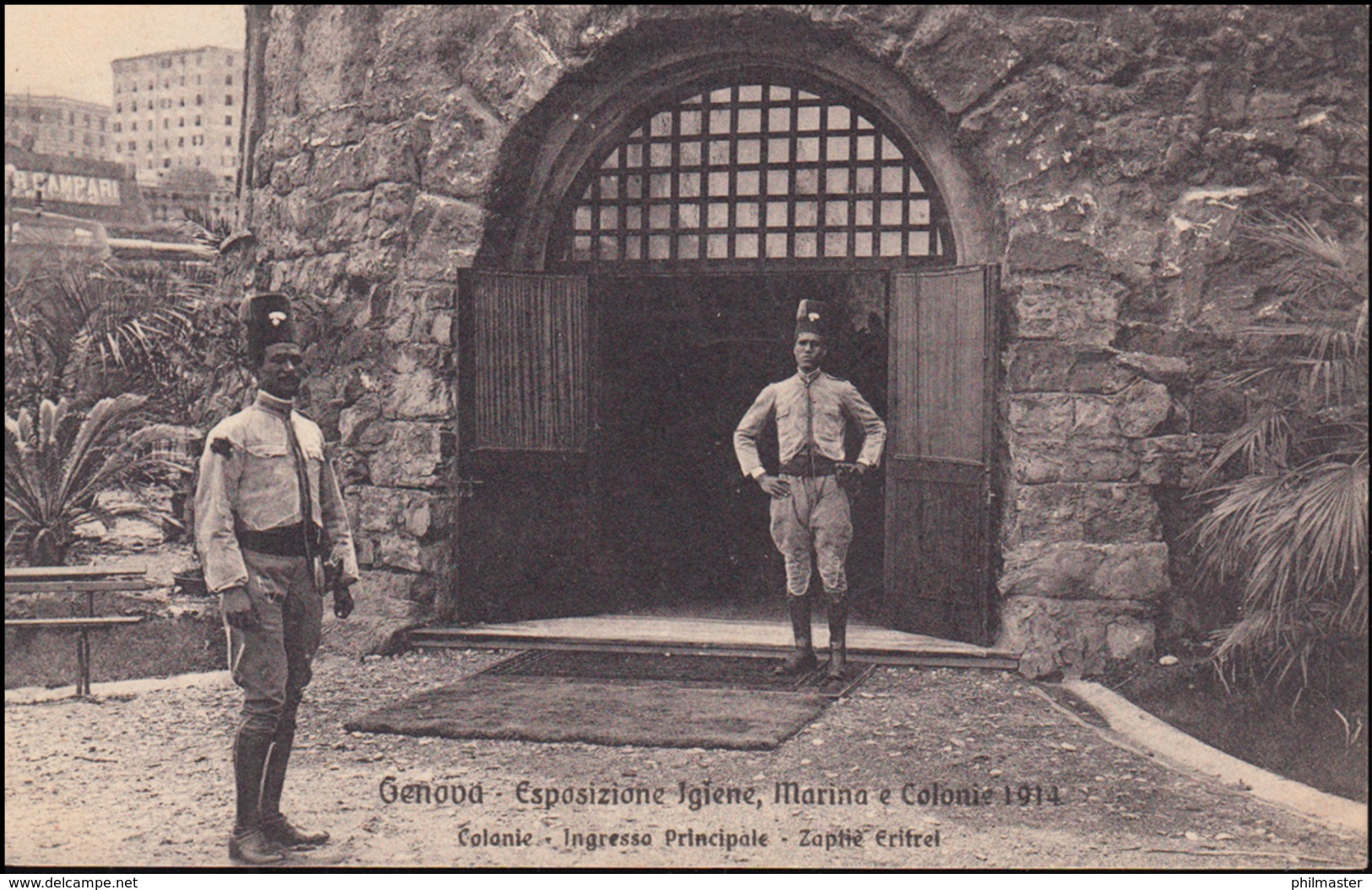 Italien Ausstellung Esposizione Igiene Marina E Colonie Auf AK, GENUA 1914  - Ohne Zuordnung