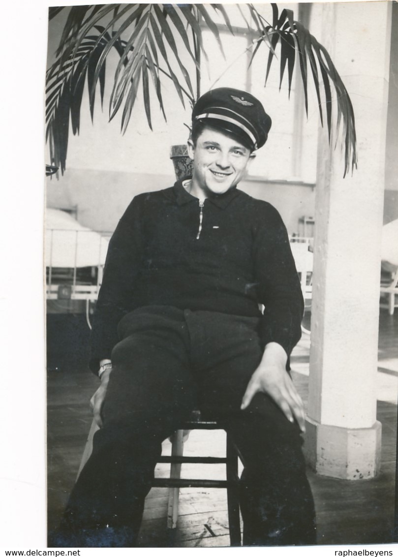 Snapshot Portrait Homme Avec Casquette Aviateur Vers 1930 2 è Régiment Aviation - Guerre, Militaire