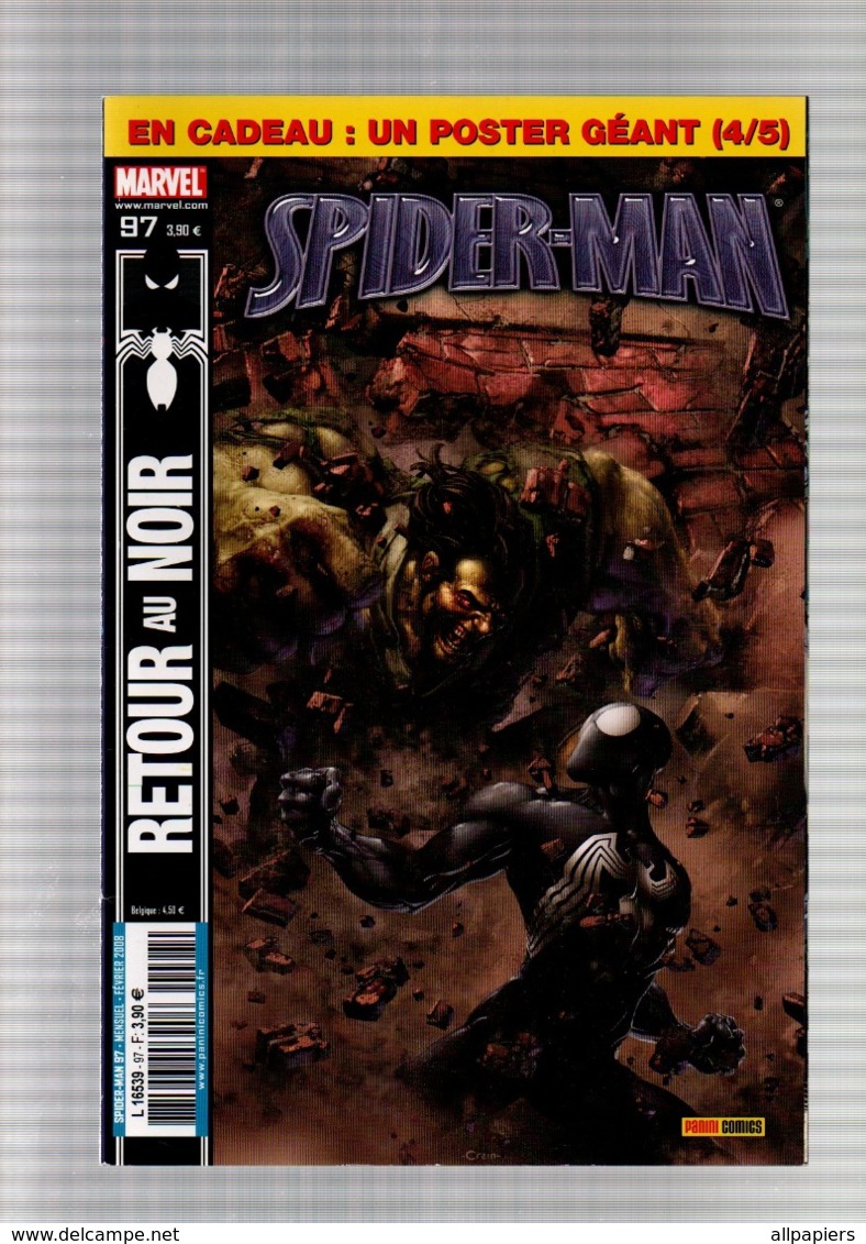 Comics Spider-Man N°97 Retour Au Noir - Sables Mouvants - Tisseurs De Toile - L'étrange Cas De ... - Galerie De Monstres - Spiderman
