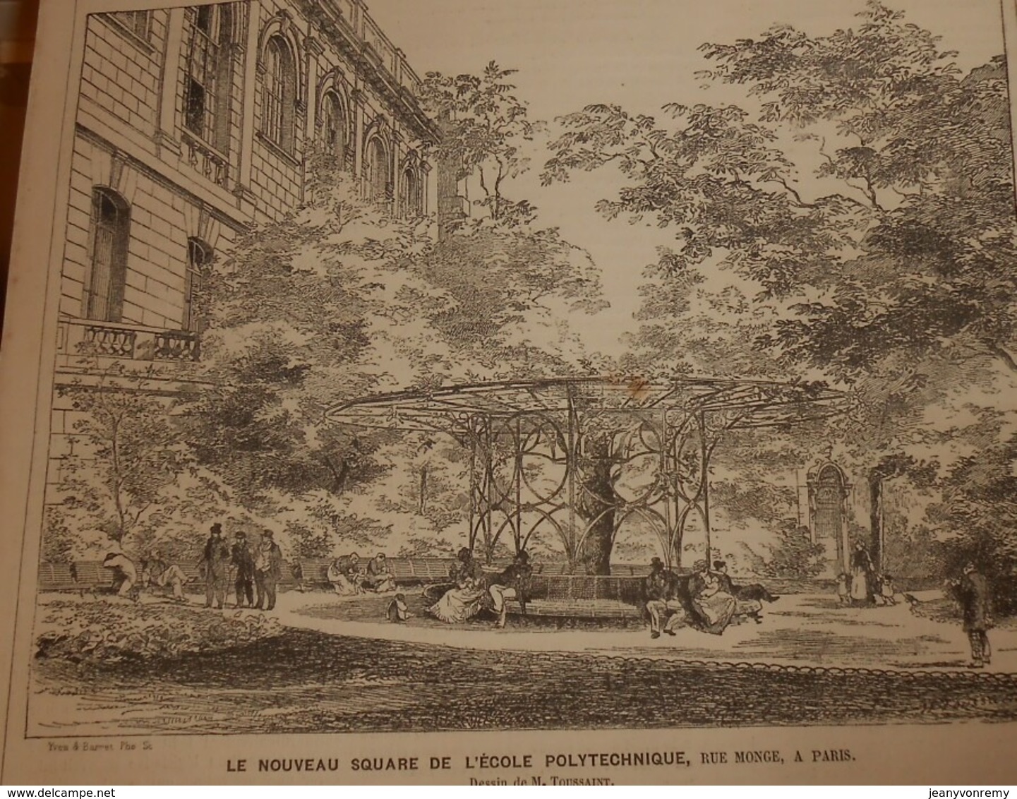 La Semaine Des Constructeurs. N°11. 23 Septembre 1876. Square De L'école Polytechnique. Installation De Blanchisseries. - Revues Anciennes - Avant 1900