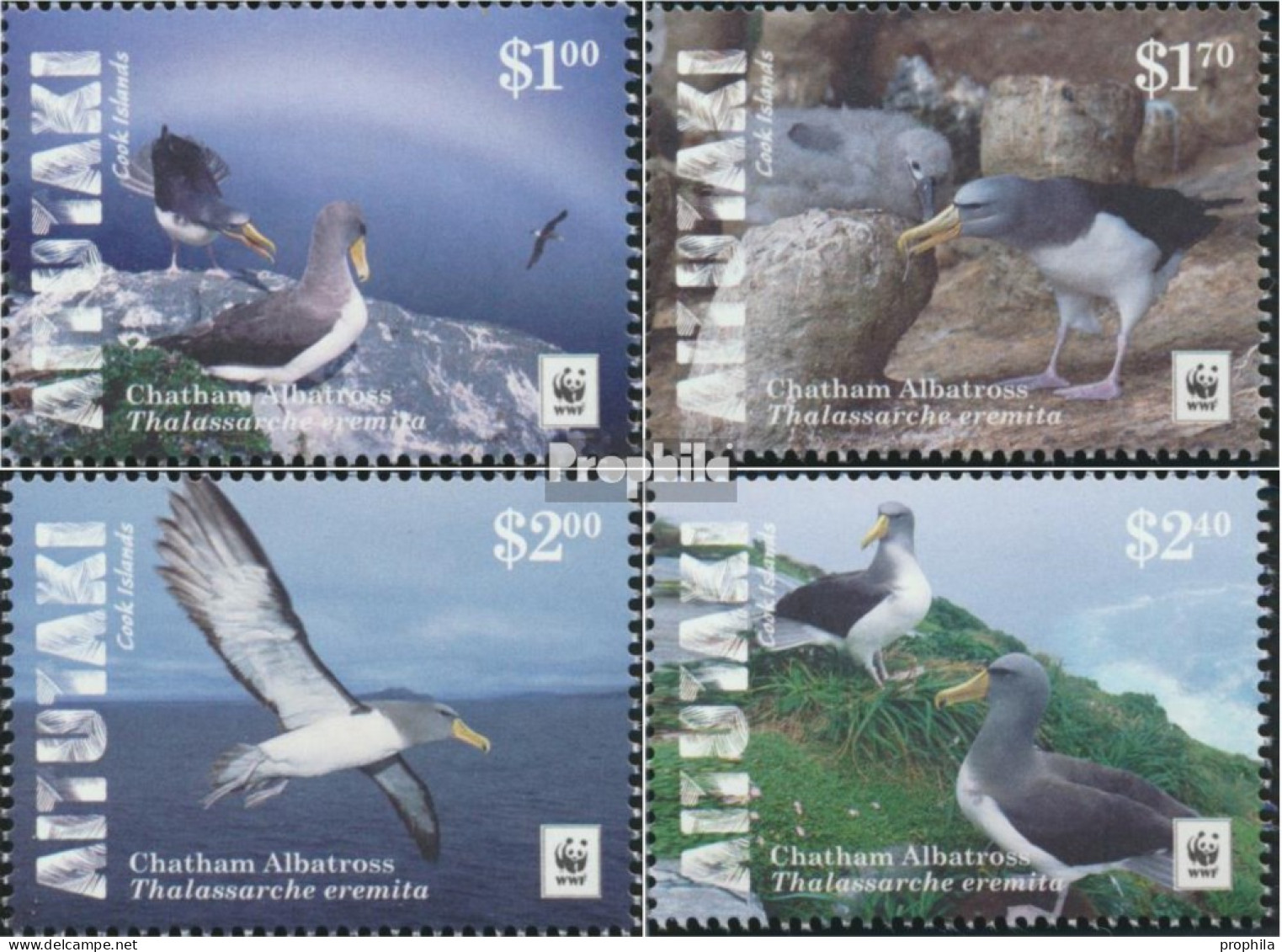 Aitutaki 966-969 (kompl.Ausg.) Postfrisch 2016 Chatham-Albatros - Aitutaki