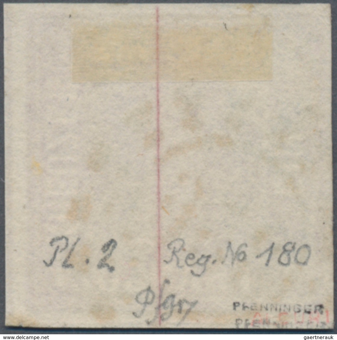 Bayern - Marken Und Briefe: 1850, Ziffern 1 Kr. Rosa In Seltener Platte 2 (spitze Ecken) Mit OMR "35 - Altri & Non Classificati