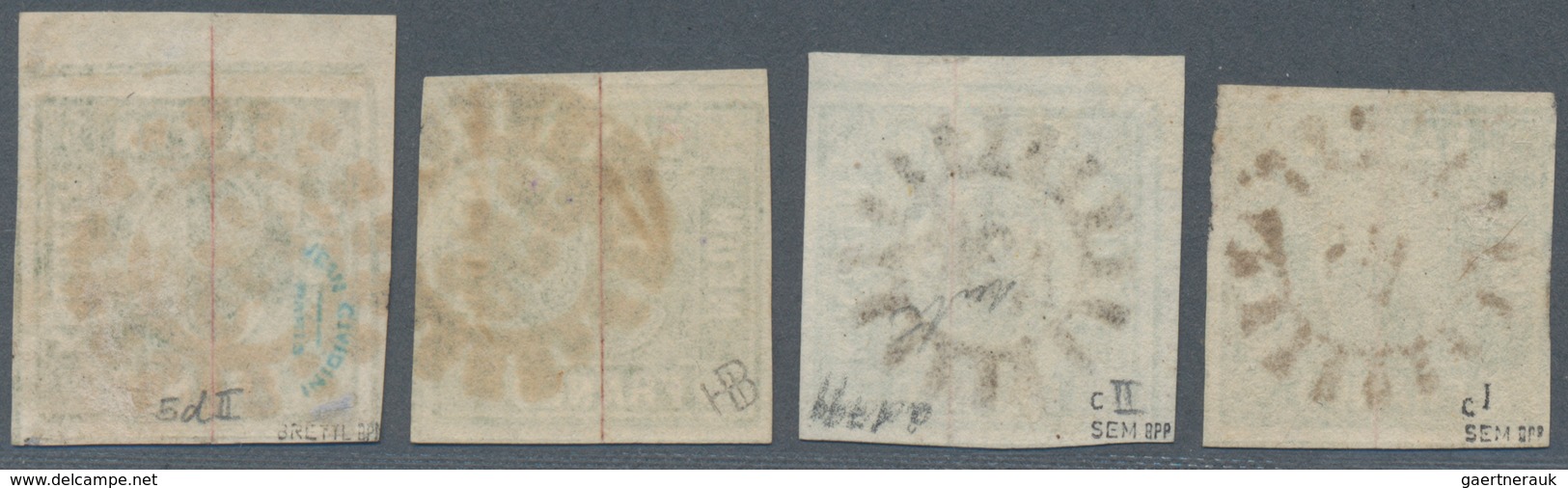 Bayern - Marken Und Briefe: 1850, Ziffern 9 Kr. In C-Farbe Maigrün Und D-Farbe Gelbgrün Gestempelt J - Sonstige & Ohne Zuordnung