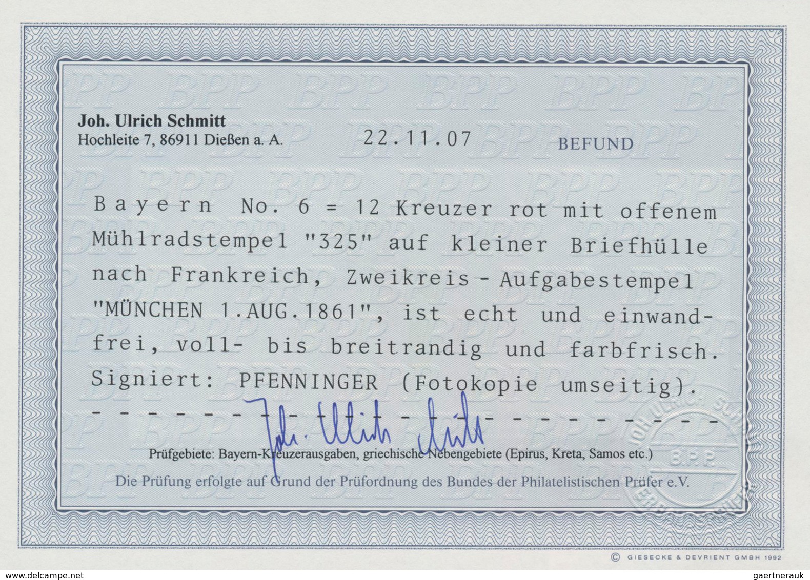 Bayern - Marken Und Briefe: 1850, Ziffern 12 Kr. Rot Als EINZELFRANKATUR Auf Schweiz-Brief Mit OMR " - Andere & Zonder Classificatie