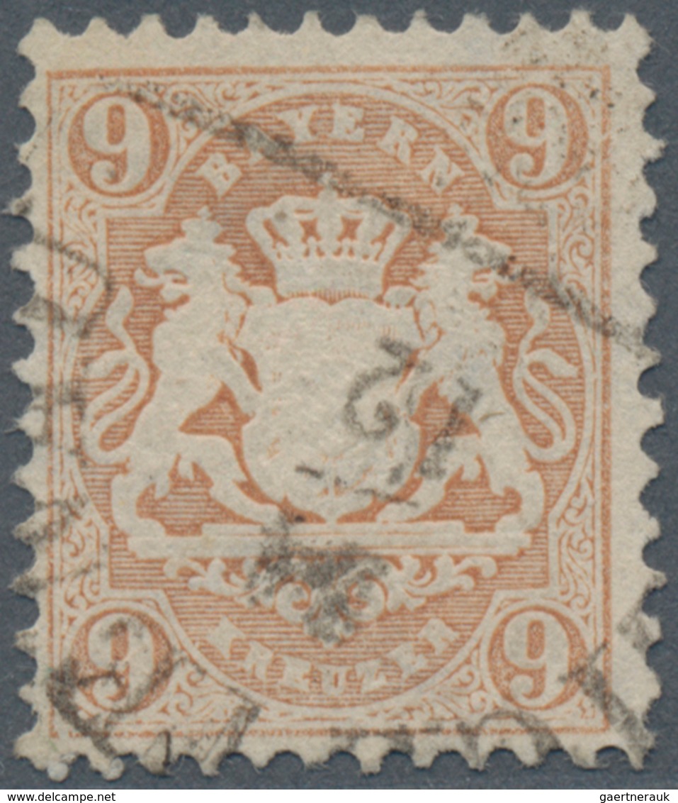 Bayern - Marken Und Briefe: 1873, Wappen 9 Kr. Braunorange Mit Wasserzeichen X Mit HK "...TENAU 11/1 - Altri & Non Classificati