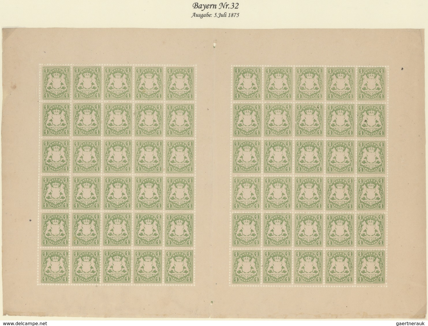 Bayern - Marken Und Briefe: 1875, Wappen 7 Kr. Ultramarin, 1 Kr. Hellgrün Und 3 Kr. Karmin Je Im Pos - Otros & Sin Clasificación