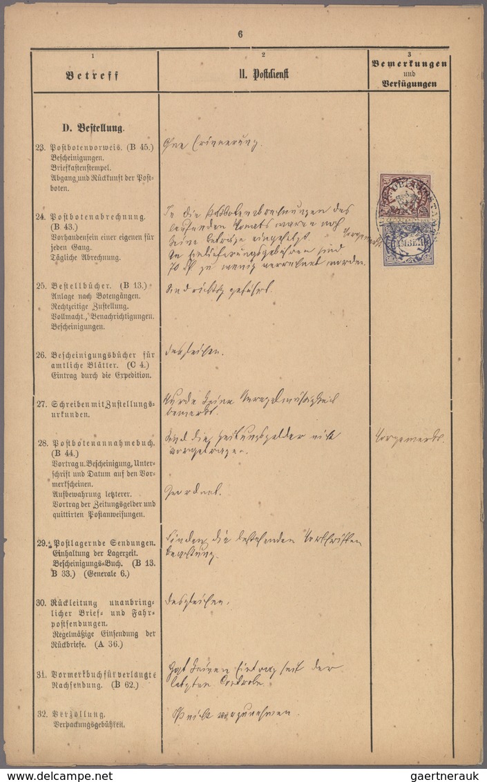 Bayern - Marken Und Briefe: 1890, 20 Pfg. Und 50 Pfg. Lilabraun Mit Bl. Oval Ober-PA-Bamberg Auf 8-s - Andere & Zonder Classificatie