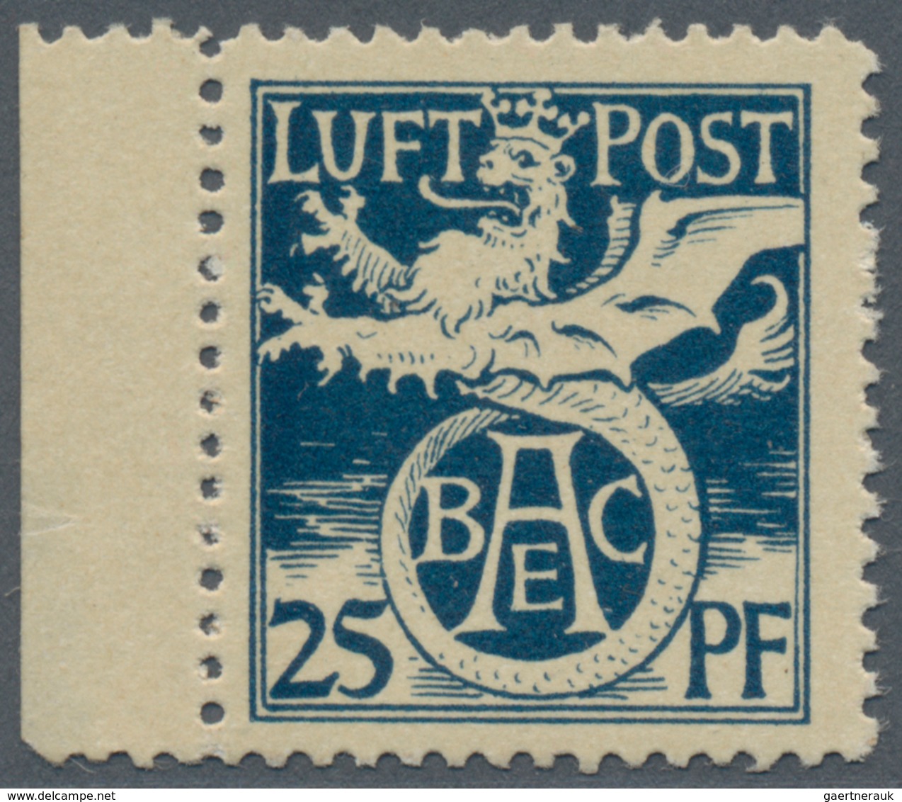 Bayern - Marken Und Briefe: 1912, Halbamtliche Flugpostmarke 25 Pf. Einwandfrei Gezähnt Und Postfris - Autres & Non Classés