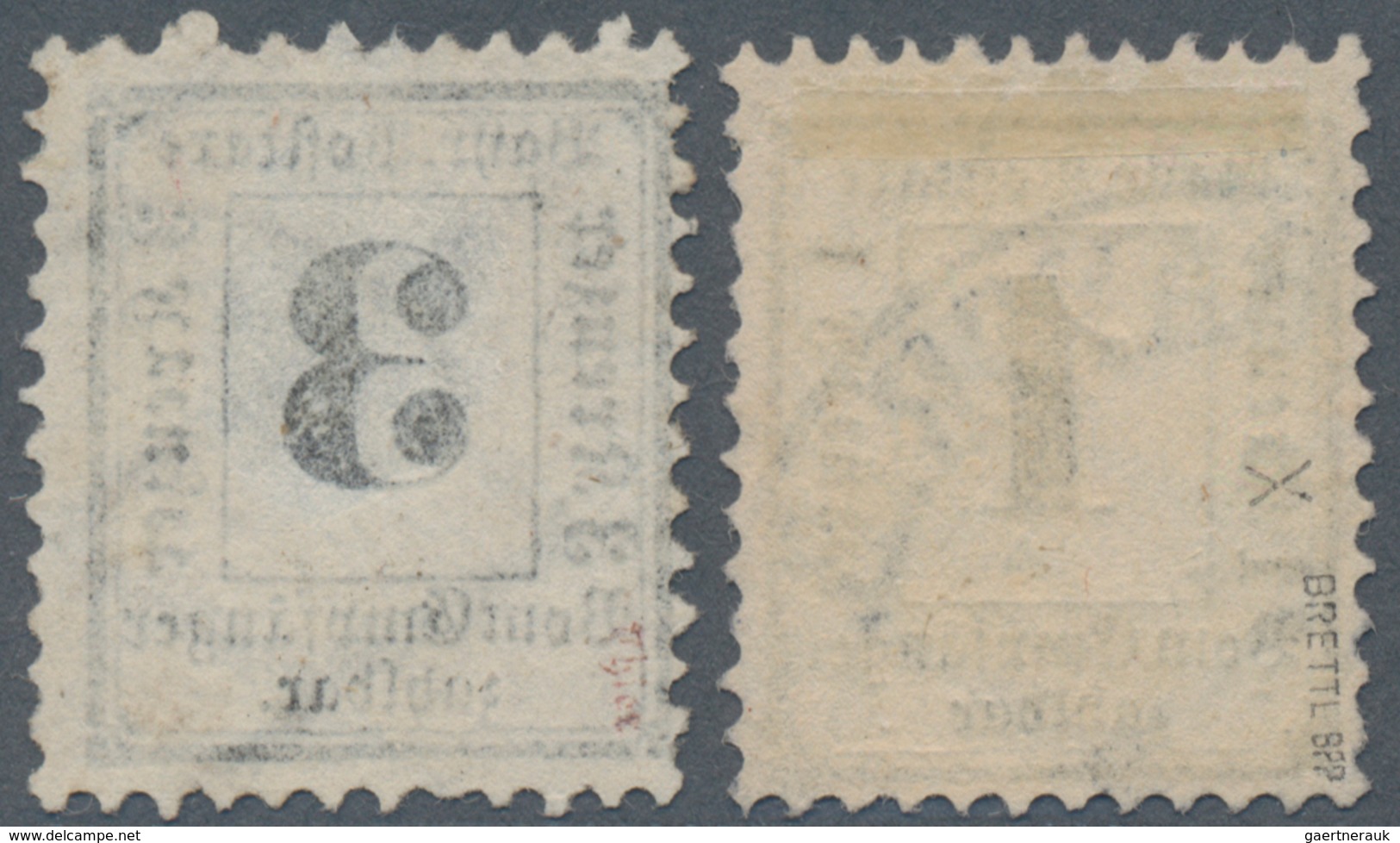Bayern - Portomarken: 1870 Portomarken 1 Kr. Und 3 Kr. Gezähnt Mit Wasserzeichen X (enge Rauten) Ges - Altri & Non Classificati
