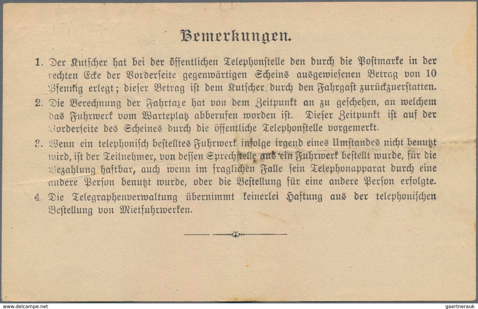 Bayern - Portomarken: 1910, 5 Pf Grau Im Waager. Paar Auf Formular "Teleph. Bestellung V. Mietfuhrwe - Altri & Non Classificati