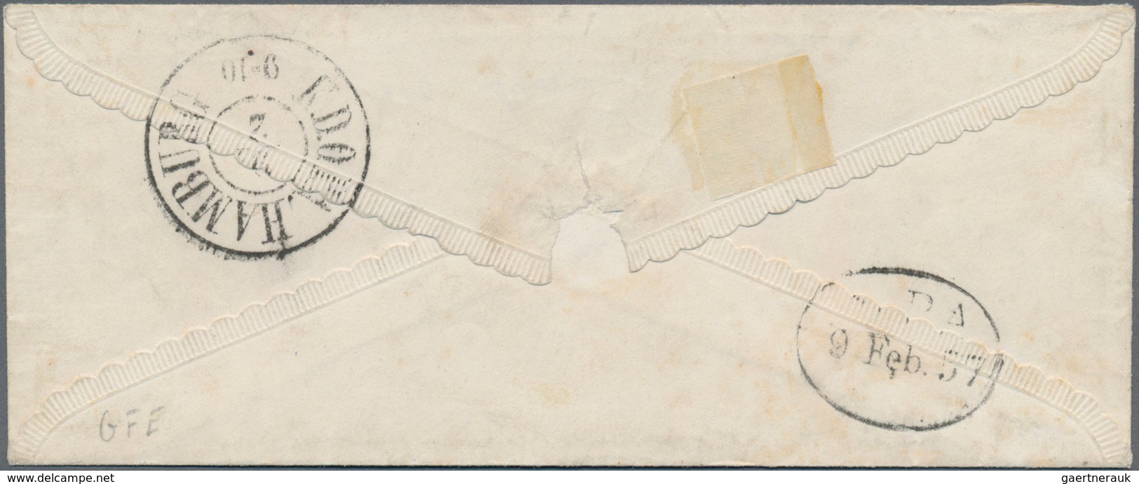 Oldenburg - Marken Und Briefe: 1852 1/15 Th Farbfrisch, Vollrandig, Type II EF Auf Prägezierbrief , - Oldenburg