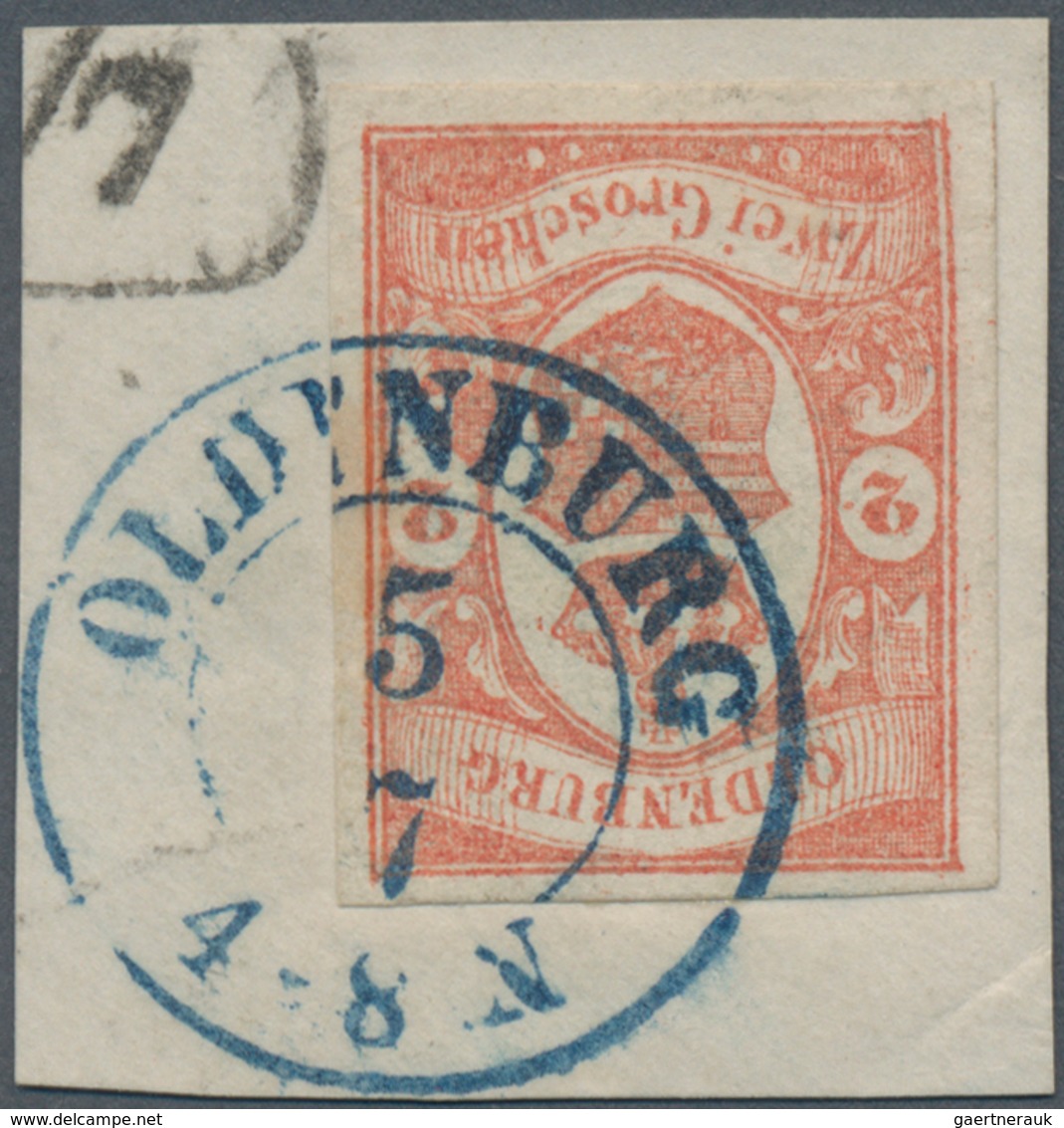 Oldenburg - Marken Und Briefe: 1861, 2 Gr. Rot, Farbfrisches Und Allseits Breitrandiges Exemplar, Au - Oldenburg