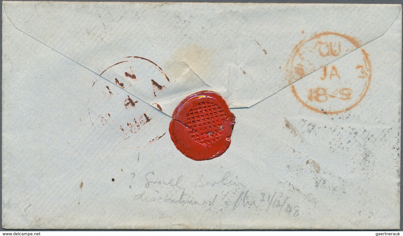 Preußen - Stempel: 1848/1850, 2 Kleine Briefe Nach Edinburgh Mit Stempel "BERLIN MAGDEB. BAHNH. EXP. - Andere & Zonder Classificatie
