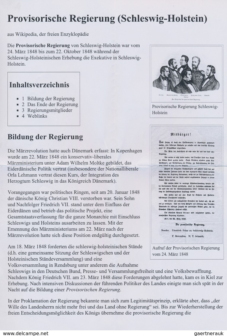 Schleswig-Holstein - Vorphilatelie: 1848, MÄRZREVOLUTION, Rotes Wachs-Siegel "PROVISORISCHE SCHLESWI - Prefilatelia