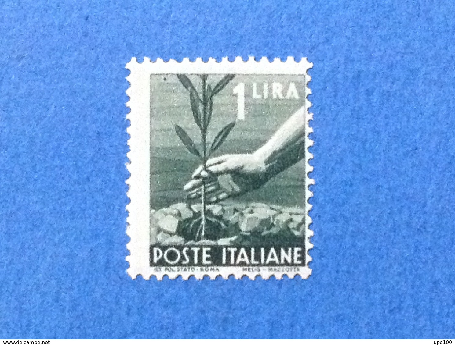 1945 ITALIA FRANCOBOLLO NUOVO STAMP NEW MNH** DEMOCRATICA DA 1 LIRA - 1946-60: Nieuw/plakker