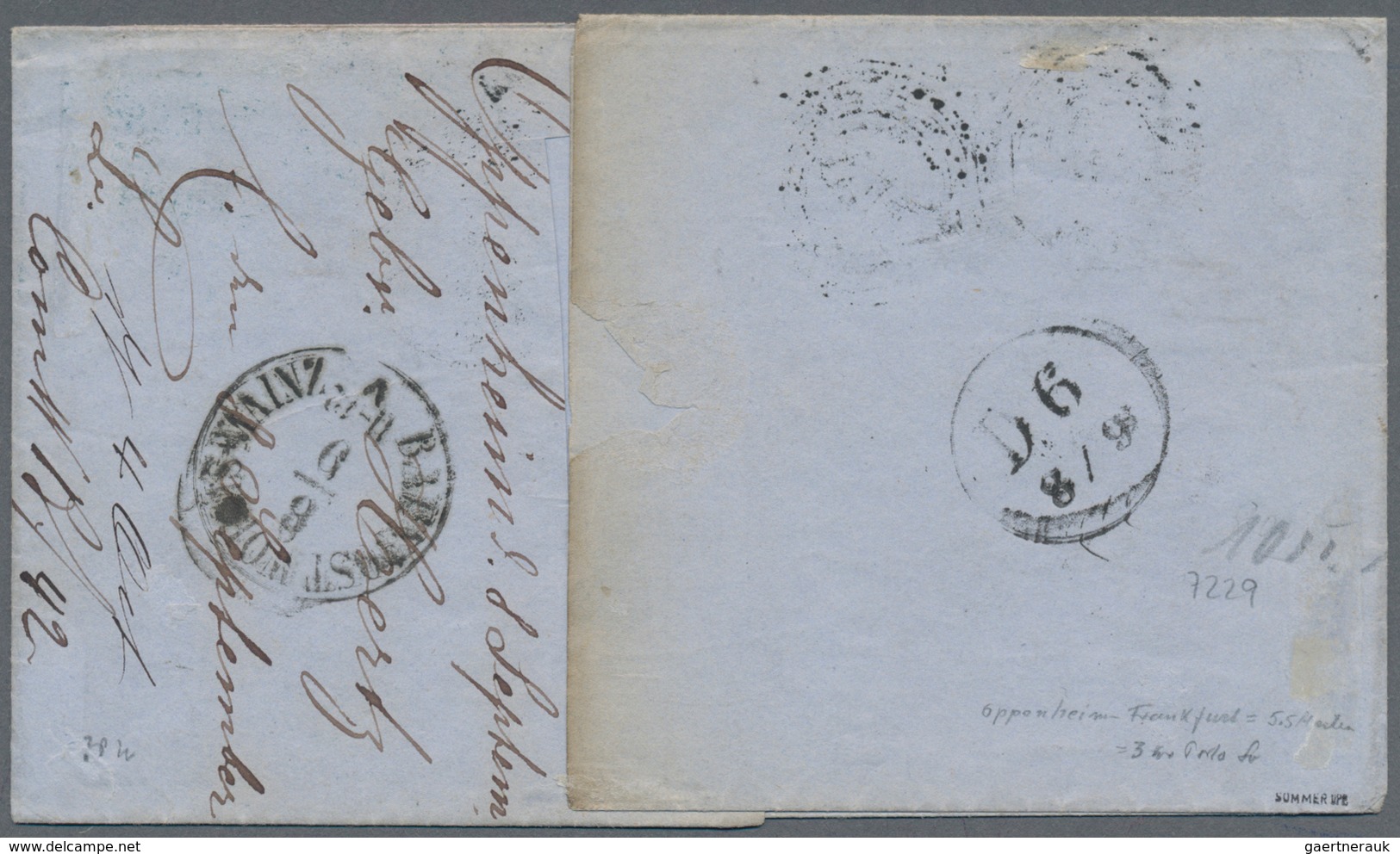 Thurn & Taxis - Ganzsachenausschnitte: 1862, 2 Kr. Gelb, Achteckig Geschnitten, Zusammen Mit 1 Kr. G - Andere & Zonder Classificatie