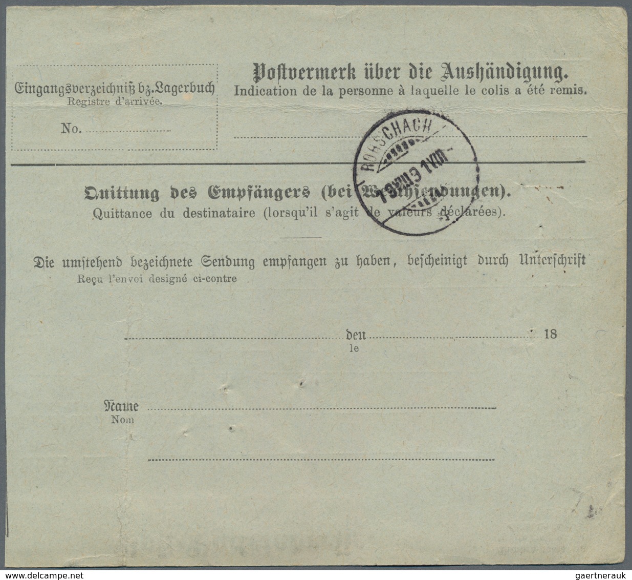 Württemberg - Marken Und Briefe: 1888/1891, Zwei Belege Je Entwertet Mit Fächerstempel Von Stuttgart - Andere & Zonder Classificatie