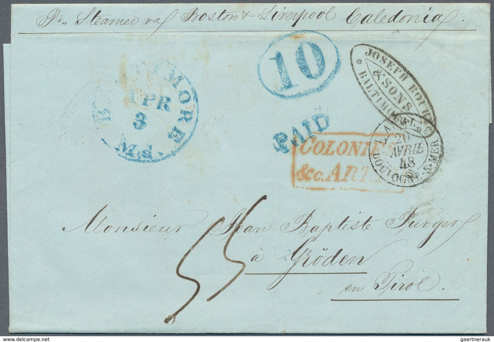 Transatlantikmail: 1840-62: Four Stampless Covers From/to The U.S.A. Related To Austria Including Tw - Andere-Europa