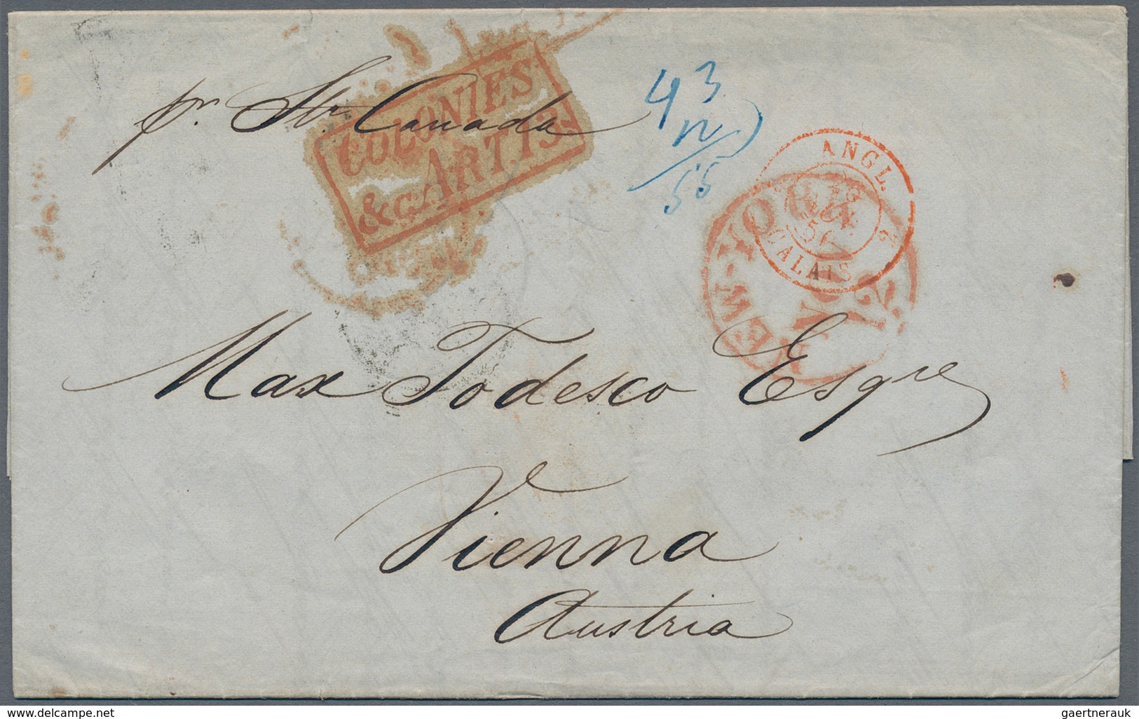 Transatlantikmail: 1840-62: Four Stampless Covers From/to The U.S.A. Related To Austria Including Tw - Andere-Europa