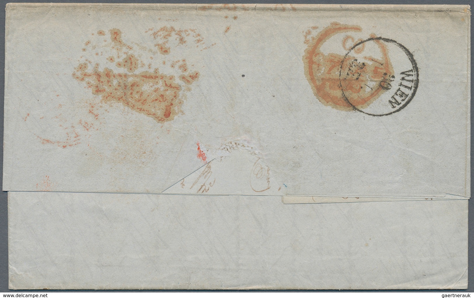 Transatlantikmail: 1840-62: Four stampless covers from/to the U.S.A. related to Austria including tw