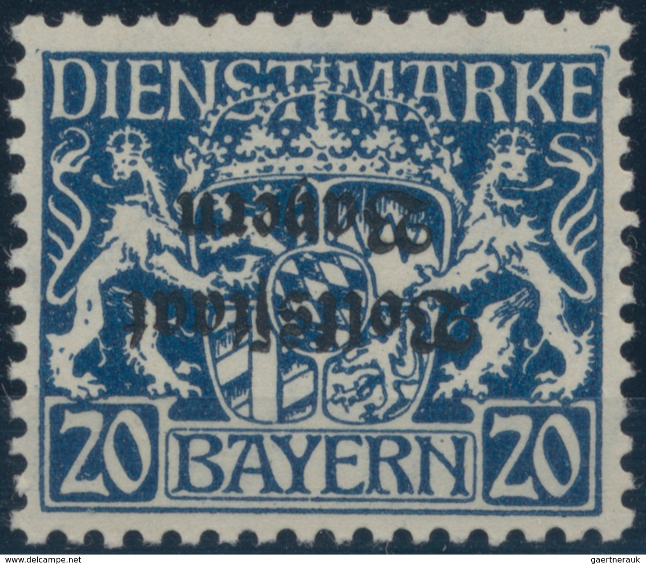 Bayern - Marken und Briefe: Bayern Pfennigzeit  1) 1890, 2 Mark gelborange auf rötlichem Papier als