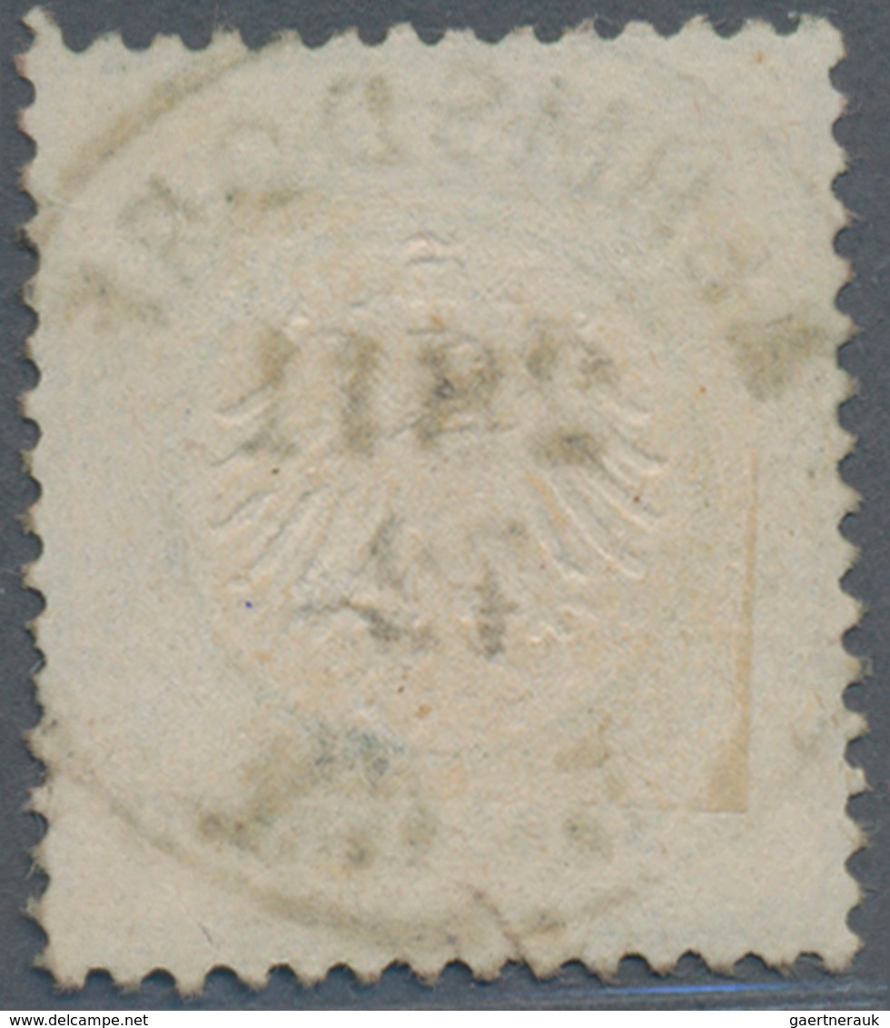 Deutsches Reich - Brustschild: 1872, 1/3 Groschen Smaragdgrün Kleiner Schild Mit Seltenem Stempel "R - Storia Postale