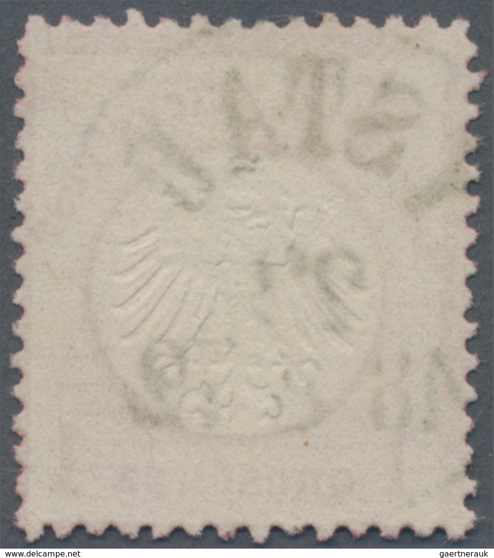 Deutsches Reich - Brustschild: 1872, Kleiner Schild 1 Gr Karmin Mit Schwedischem K1 "YSTAD 22 18 8 7 - Storia Postale