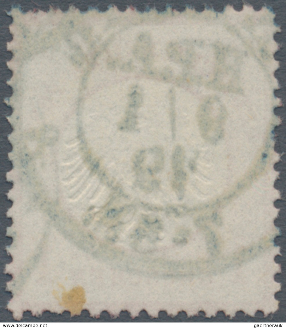 Deutsches Reich - Brustschild: 1872, Kleiner Schild 1 Gr. Mit Prägeausfall Und Extrem Seltenen Blaue - Storia Postale