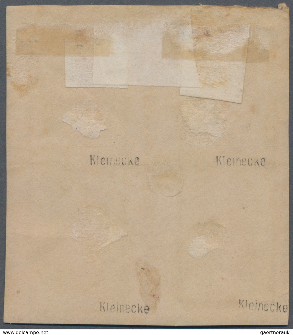 Deutsches Reich - Brustschild: 1872, Kleiner Schild 1 Gr. Karmin Im Viererblock Mit Ra2 "CHARLOTTENB - Brieven En Documenten