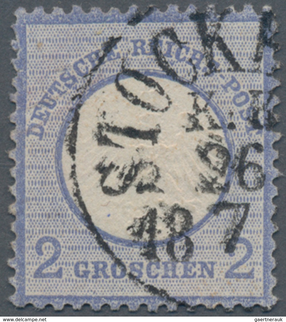 Deutsches Reich - Brustschild: 1872, Kleiner Schild 2 Gr Hellblau Mit Schwedischem K1 "STOCKHOLM K.K - Storia Postale