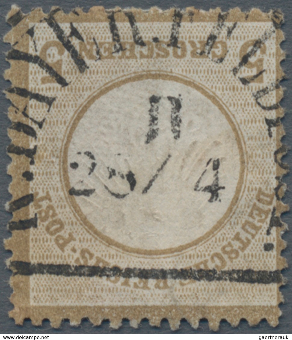 Deutsches Reich - Brustschild: 1872 Kleiner Schild 5 Groschen Ockerbraun Mit Bayerischem HK "K.BAYER - Storia Postale