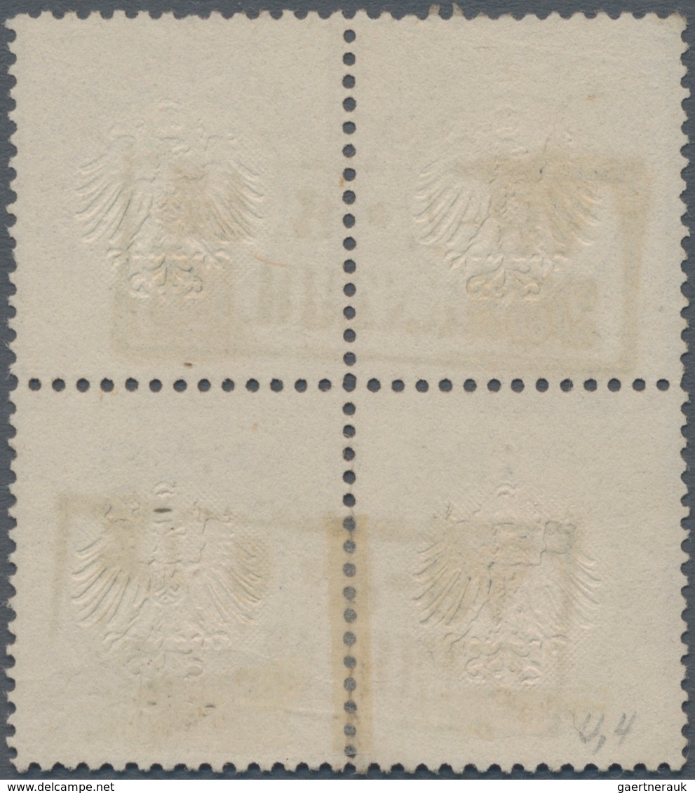 Deutsches Reich - Brustschild: 1872, Kleiner Schild 5 Gr. Ocker Im Viererblock Mit Ra2 "DÜRRENBERG 2 - Storia Postale