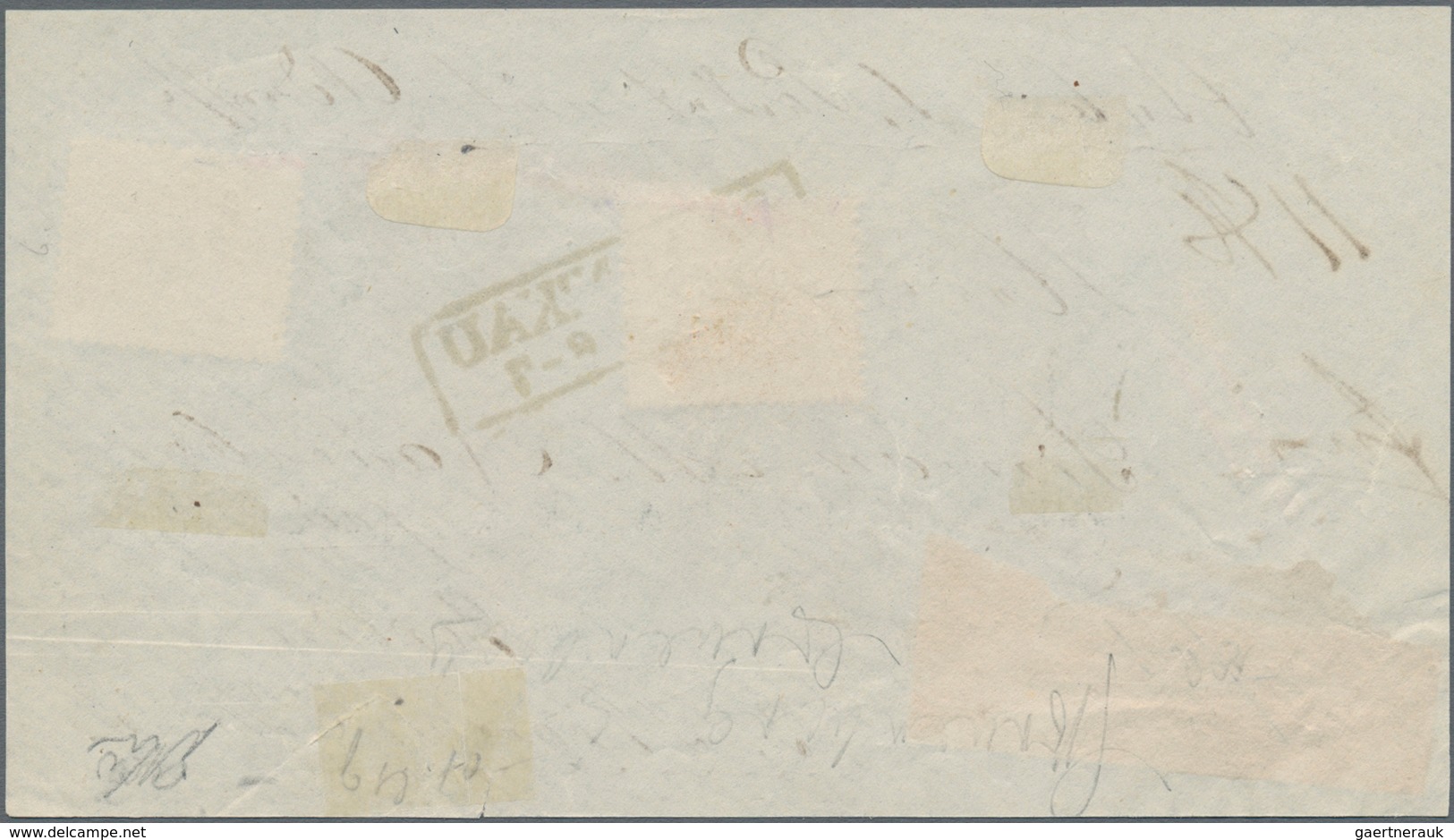 Deutsches Reich - Brustschild: 1872, Innendienstmarke 10 Gr. Gelbgrau + Gr. Schild 1 Gr. Karmin Mit - Storia Postale