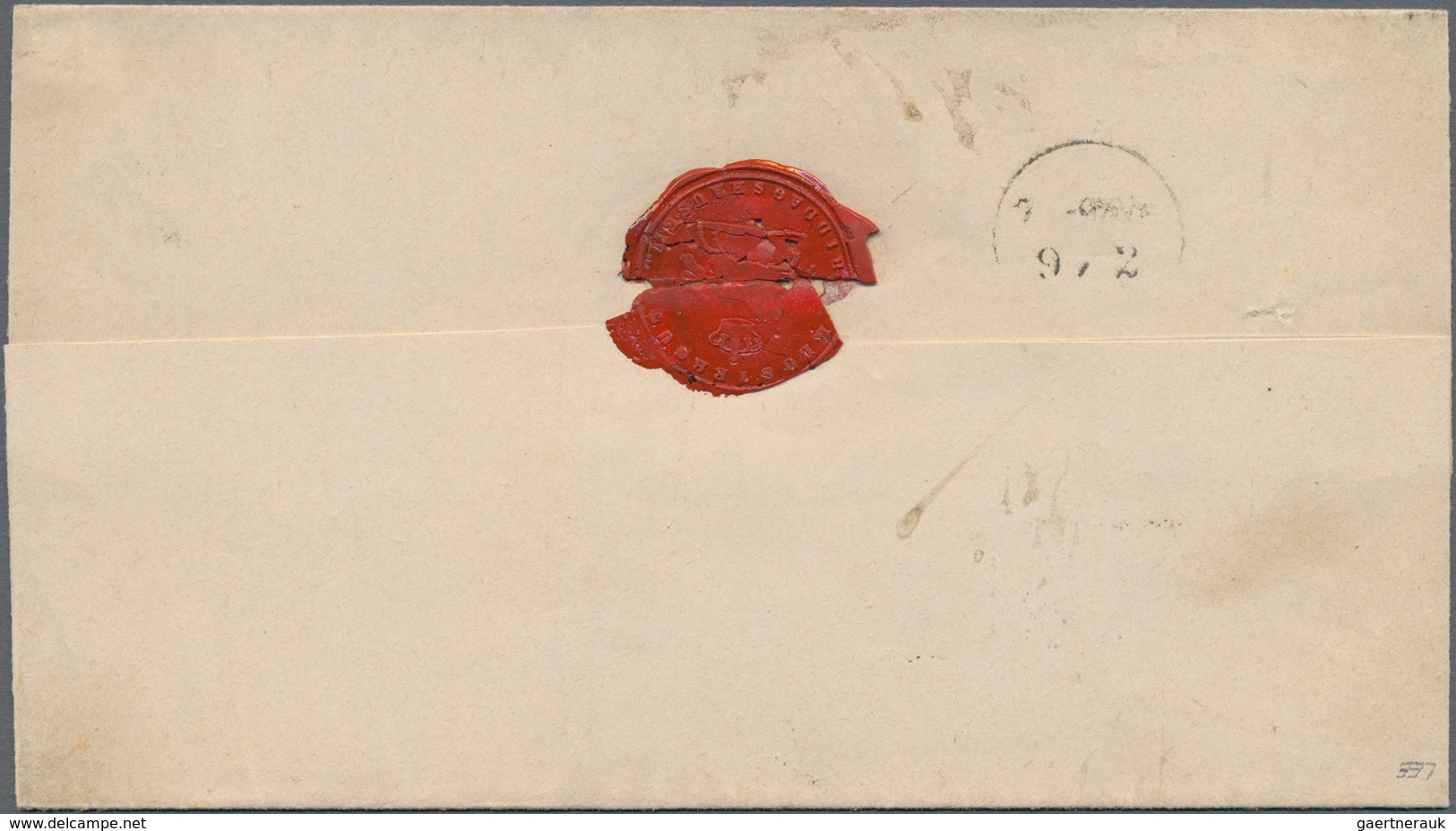 Deutsches Reich - Brustschild: 1872, Großer Schild ¼ Gr Violett Einzelfrankatur Auf Massen-Orts-Druc - Storia Postale